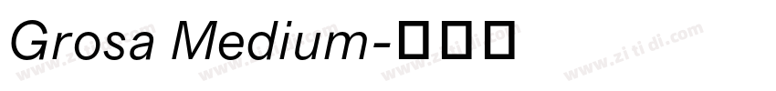 Grosa Medium字体转换